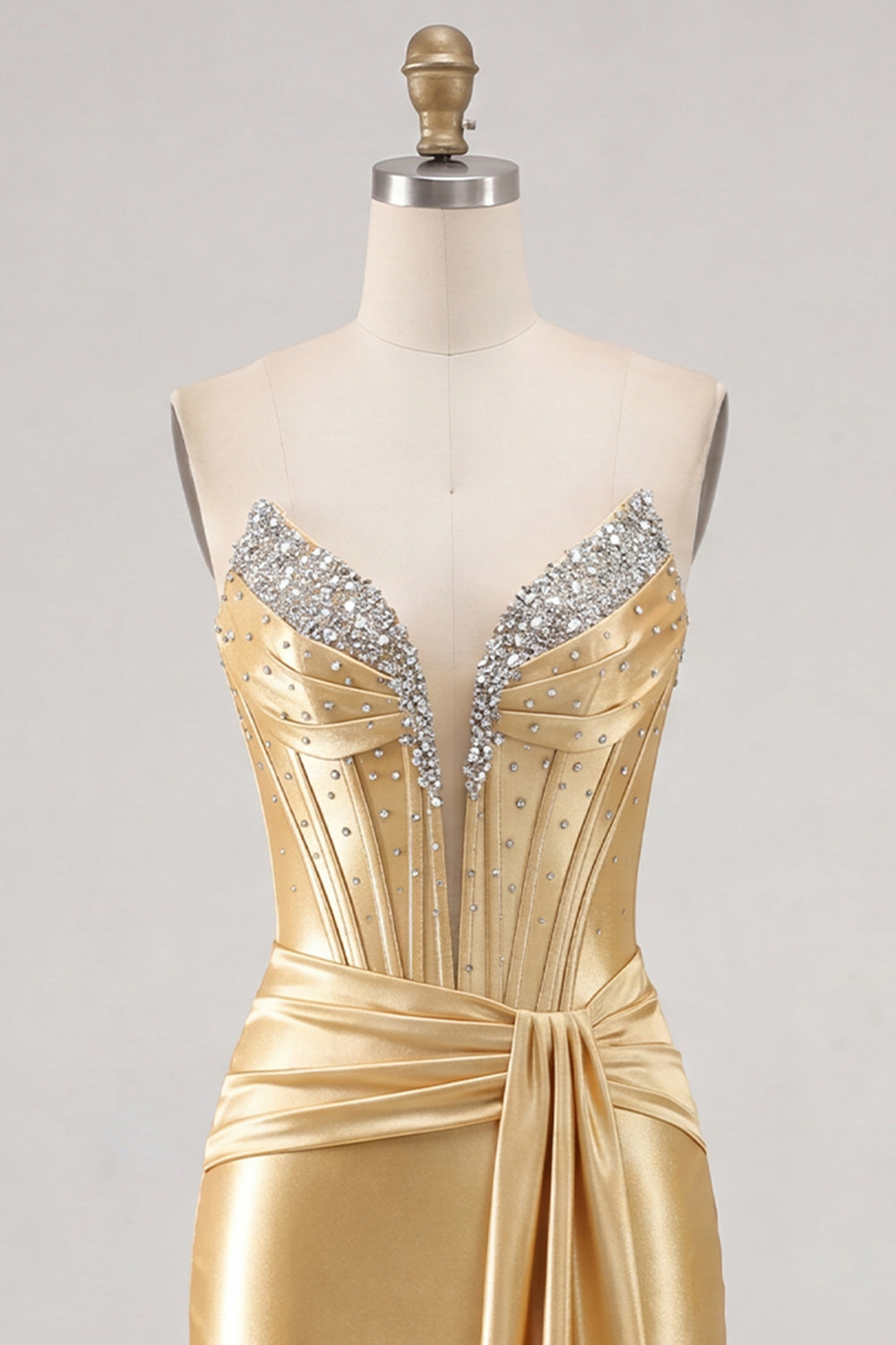 Sparkly Blue Beaded Satin Tight Short Corset Homecoming Dress with Sash