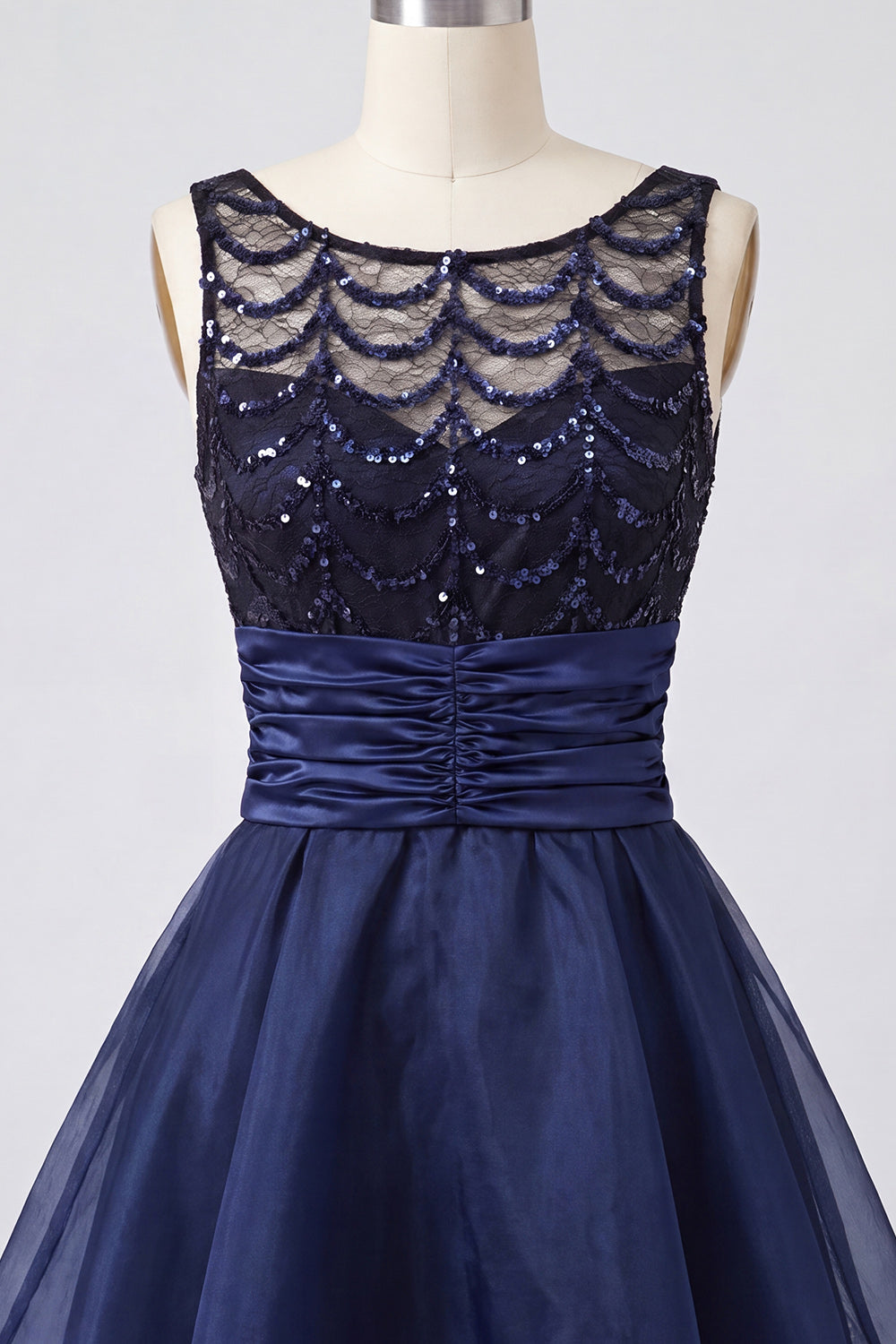 Sparkly Dark Green Ruched Sequin A-Line Short Homecoming Dress