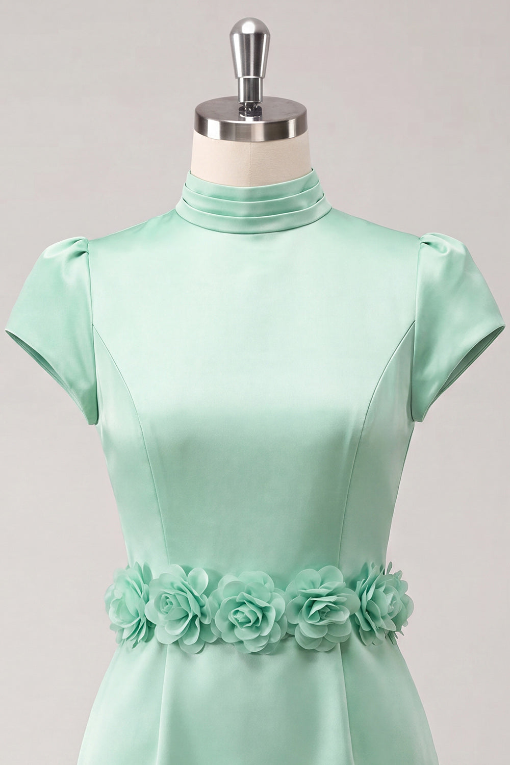 Blue High Neck Short Tight Homecoming Dress with Sleeves