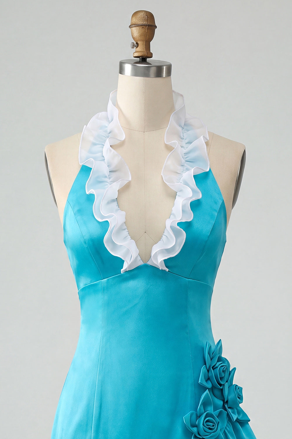 Fuchsia Tight Ruffled Short Homecoming Dress with 3D Flowers