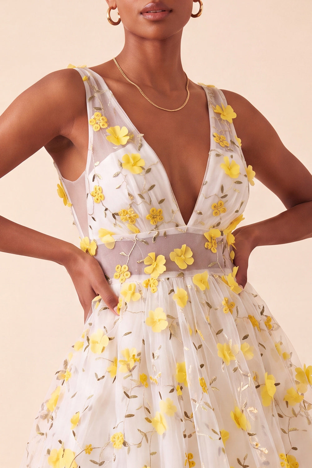 Blush A-Line V-Neck Short Homecoming Dress with 3D Flowers