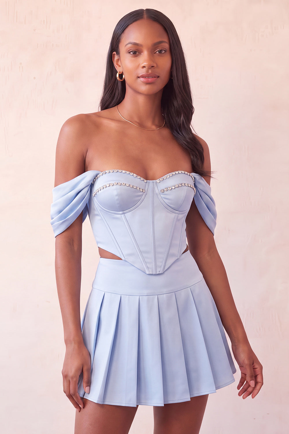 Mint Green Ruched A-Line Short Corset Homecoming Dress with Beading