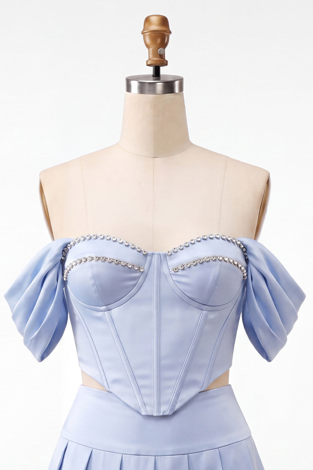 Mint Green Ruched A-Line Short Corset Homecoming Dress with Beading