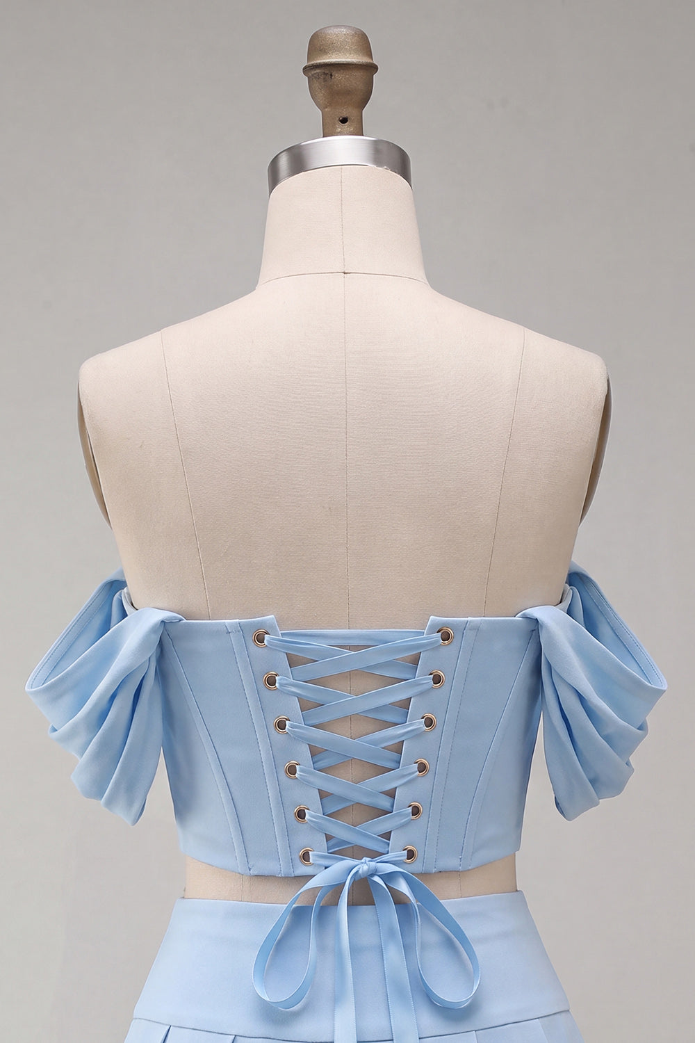 Mint Green Ruched A-Line Short Corset Homecoming Dress with Beading