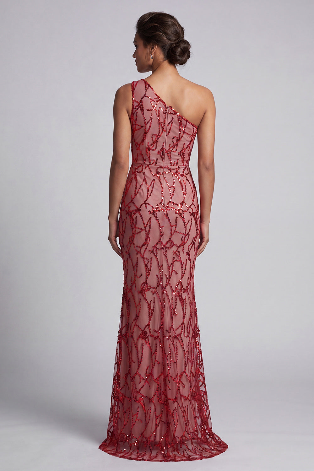Mermaid Sparkly Champagne Sequin Long Mother of the Bride Dress with Keyhole