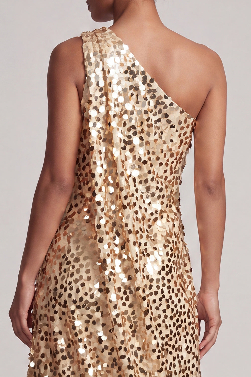 Sparkly Silver Sequin A-Line Long Mother of the Bride Dress