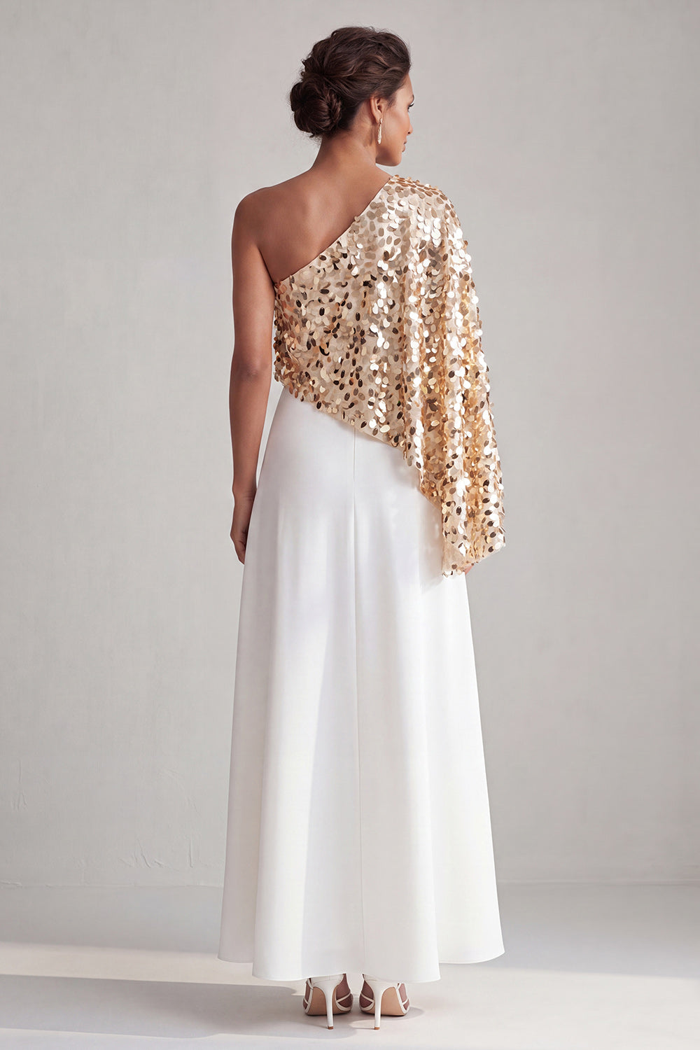 Sparkly Green Sequin A-Line Long Mother of the Bride Dress