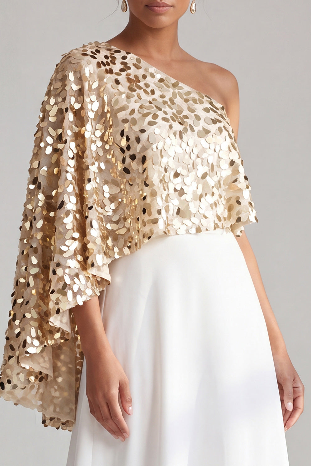 Sparkly Green Sequin A-Line Long Mother of the Bride Dress