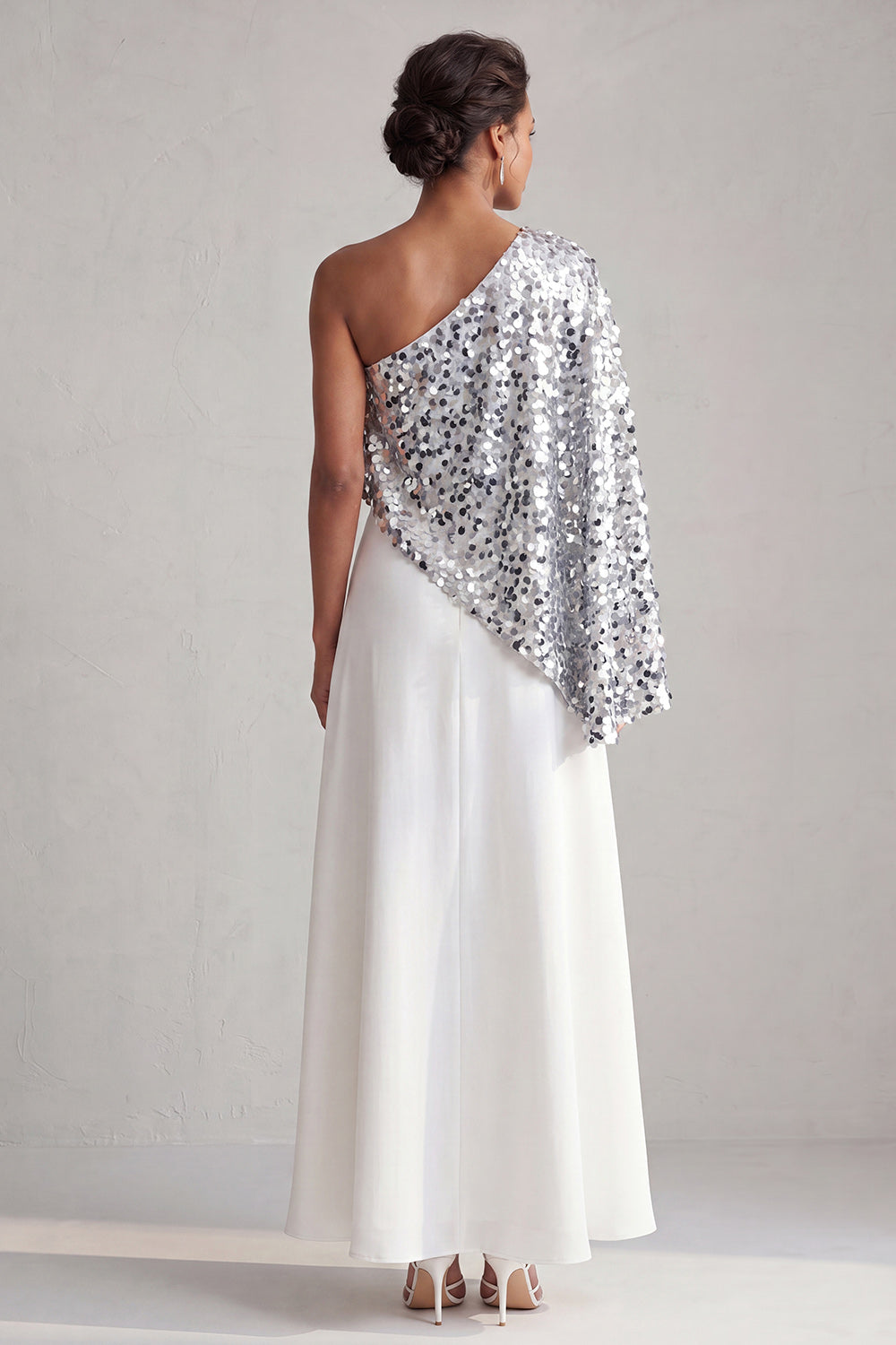 Sparkly Green Sequin A-Line Long Mother of the Bride Dress