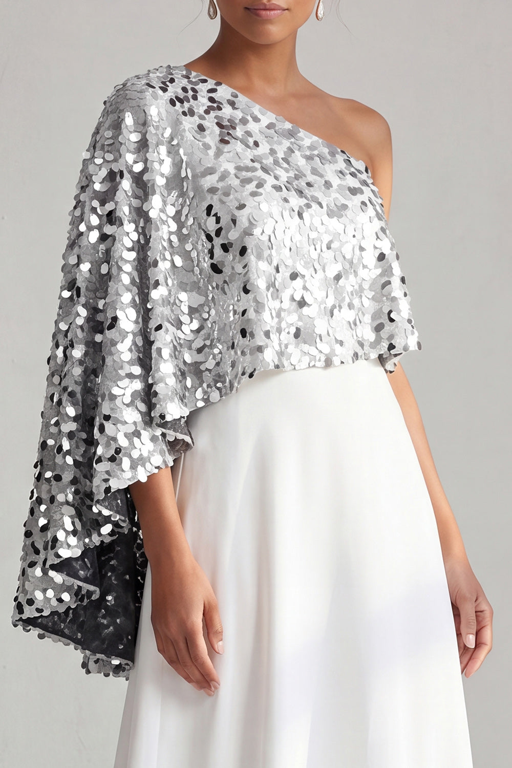 Sparkly Green Sequin A-Line Long Mother of the Bride Dress