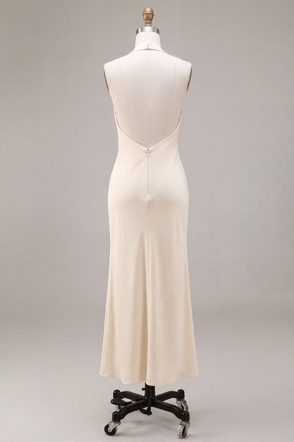 Apricot Ruched Ruffled Maxi Wedding Guest Dress with 3D Flower
