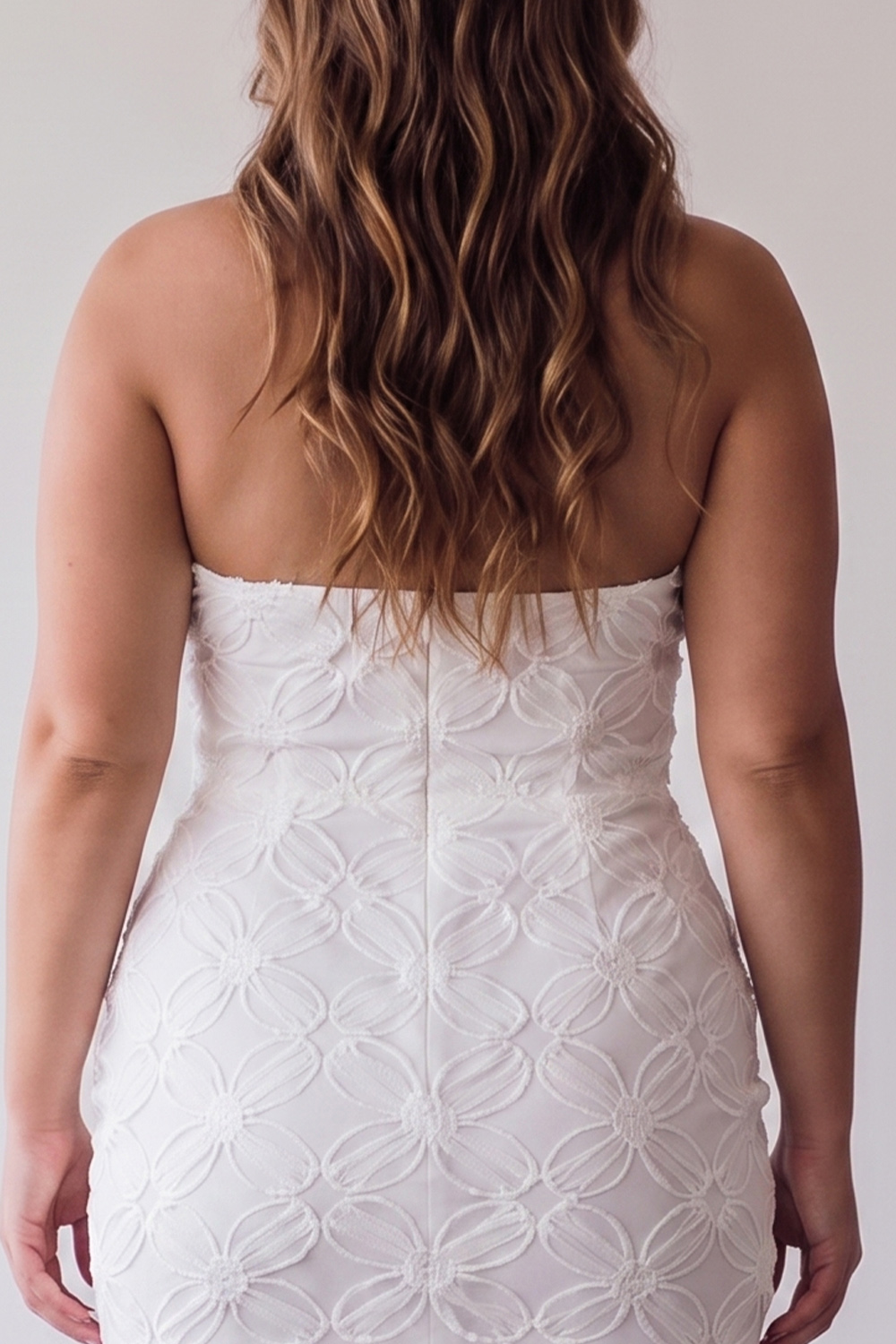 Floral White Halter Tight Short Graduation Dress