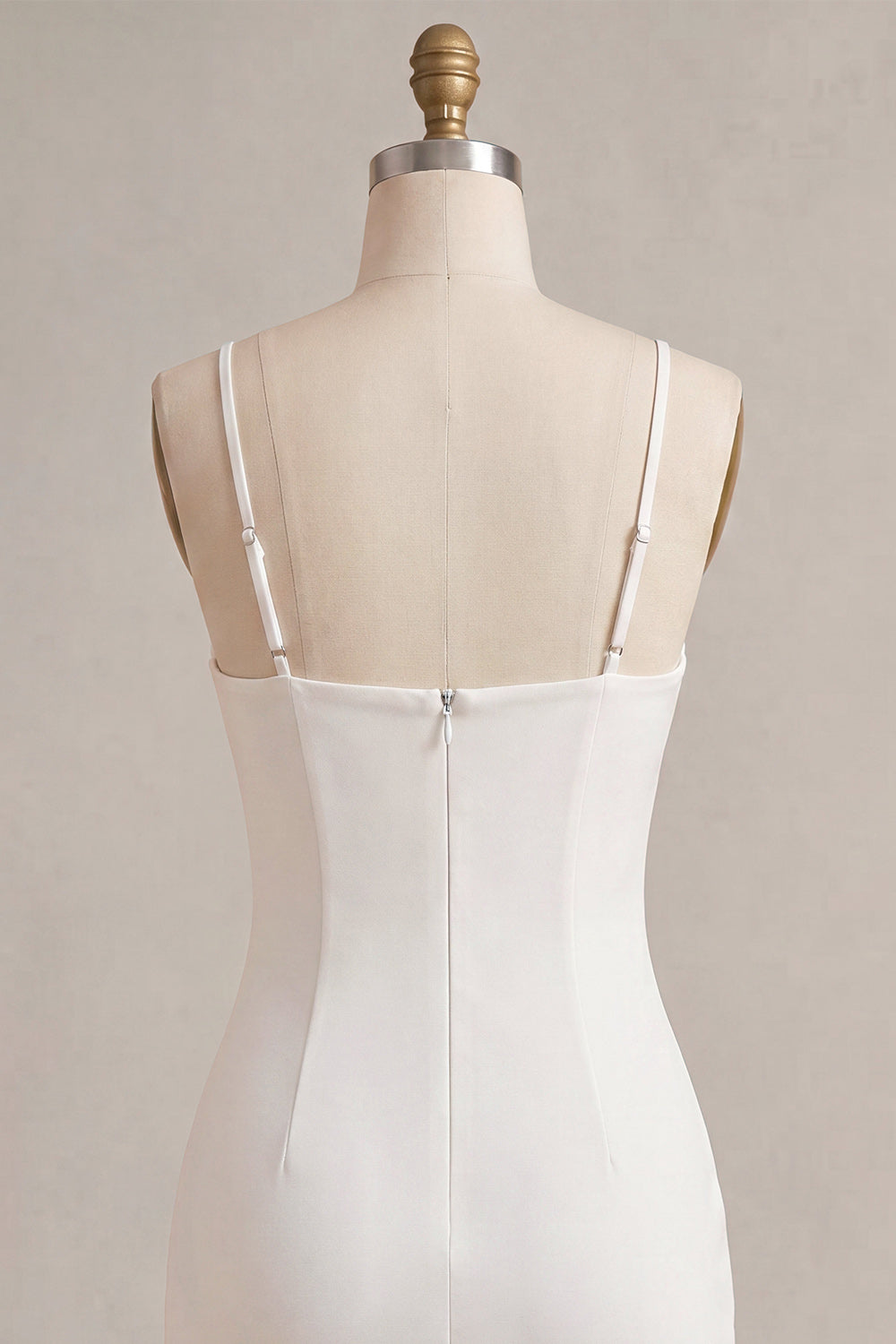 Corset White Ruched Spaghetti Straps Tight Short Graduation Dress