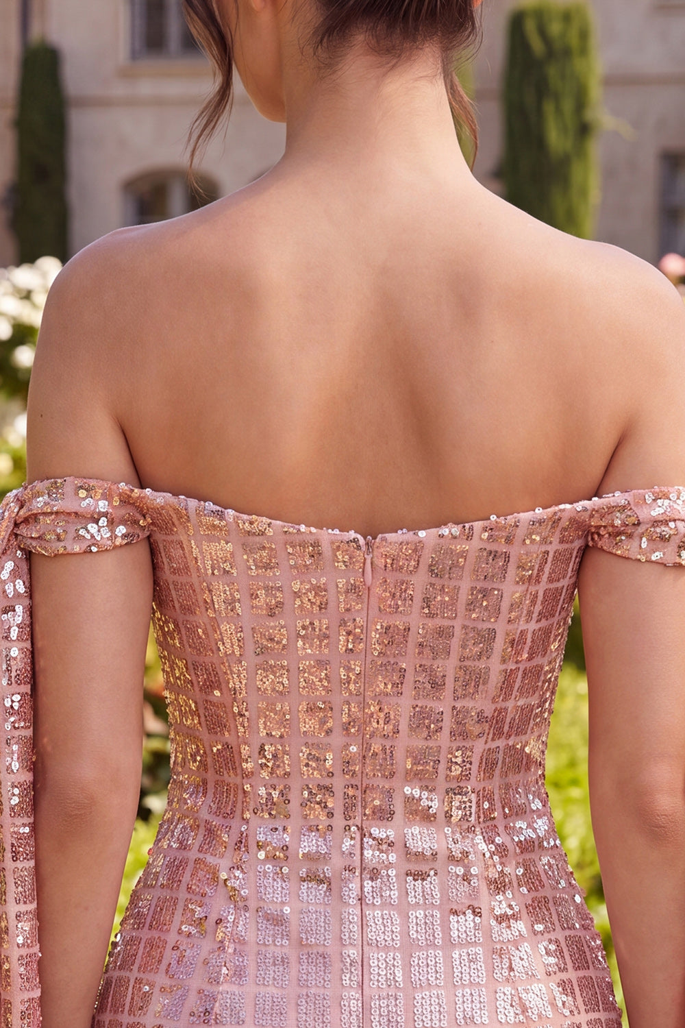 Sparkly Pink Tight Sequin Short Homecoming Dress