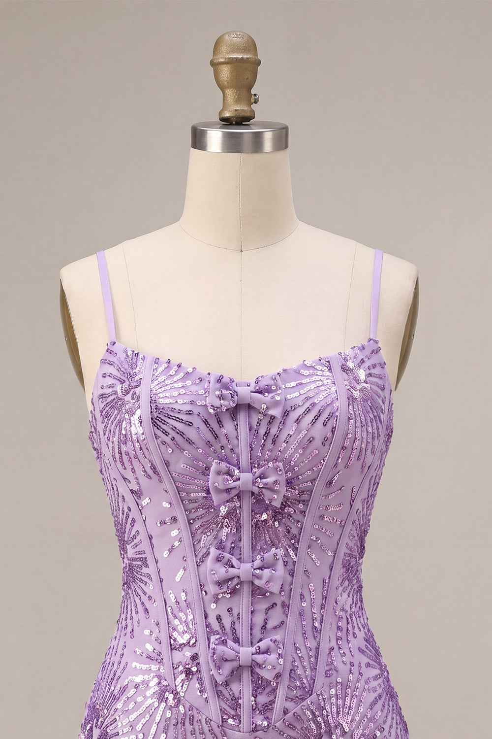 Sparkly Plum Sequin Tight Short Corset Homecoming Dress