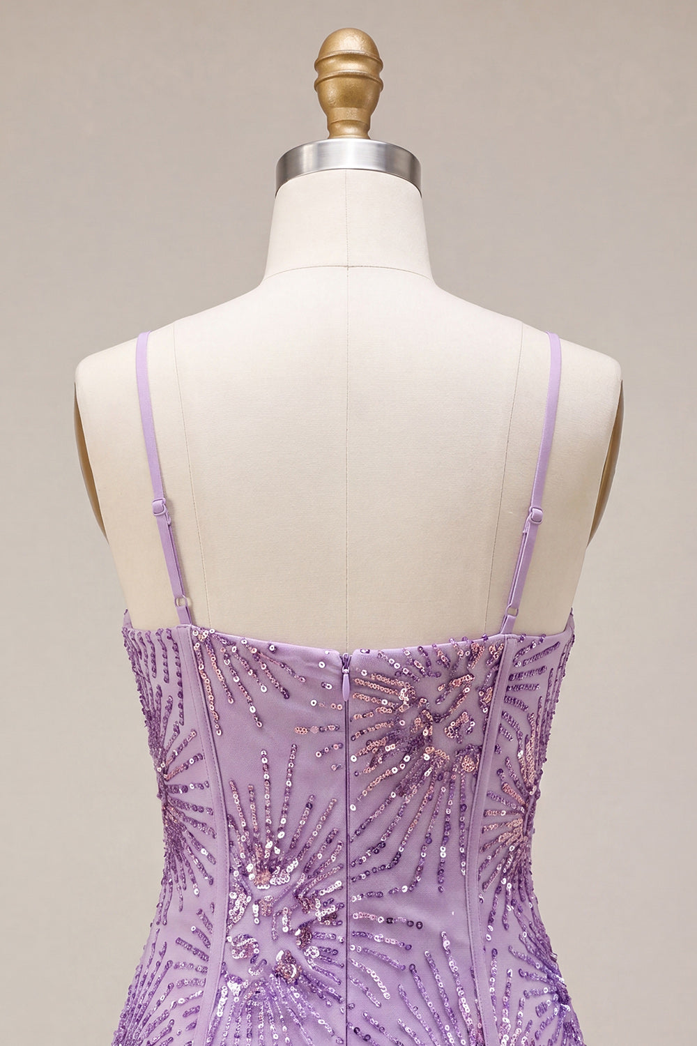 Sparkly Plum Sequin Tight Short Corset Homecoming Dress