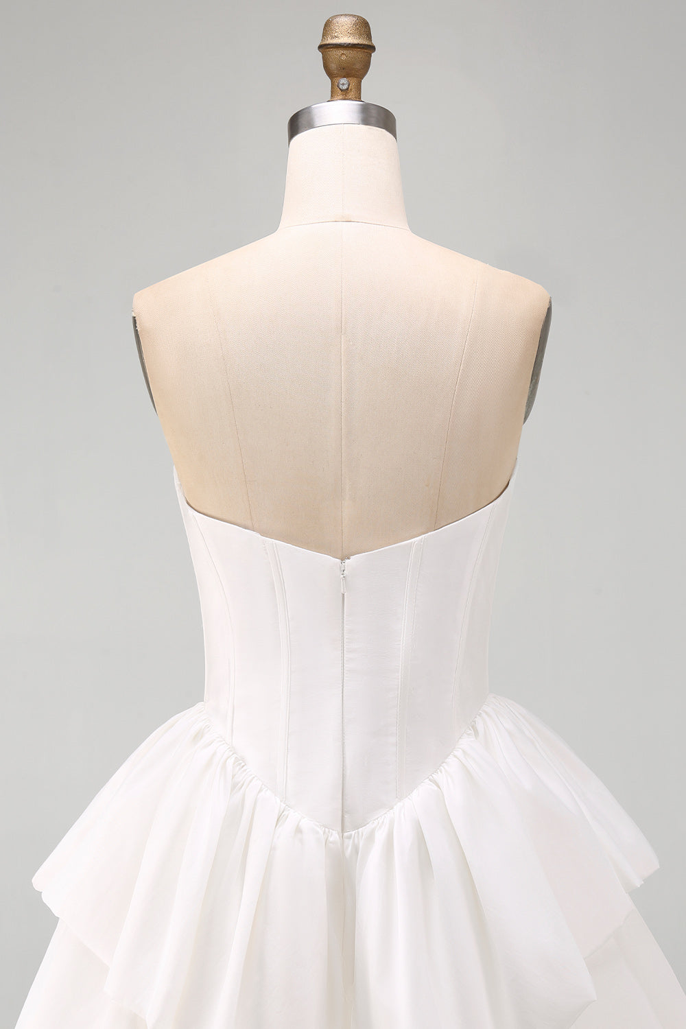 White Corset A Line Tiered Sweetheart Short Homecoming Dress