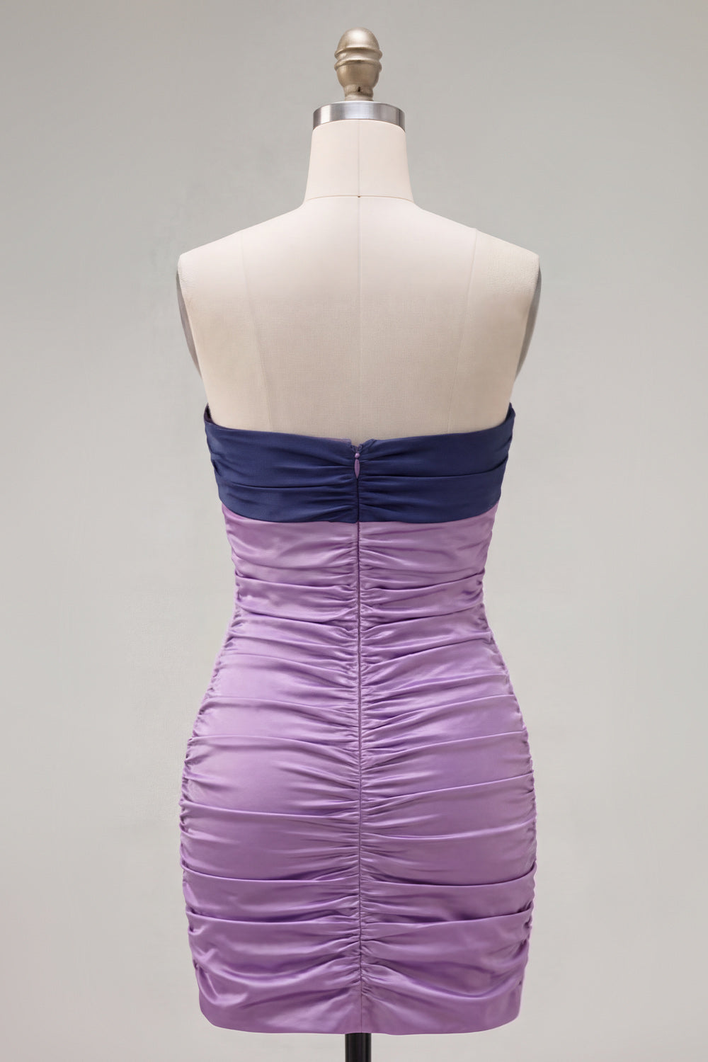 Pink Fuchsia Keyhole Color Block Short Tight Homecoming Dress