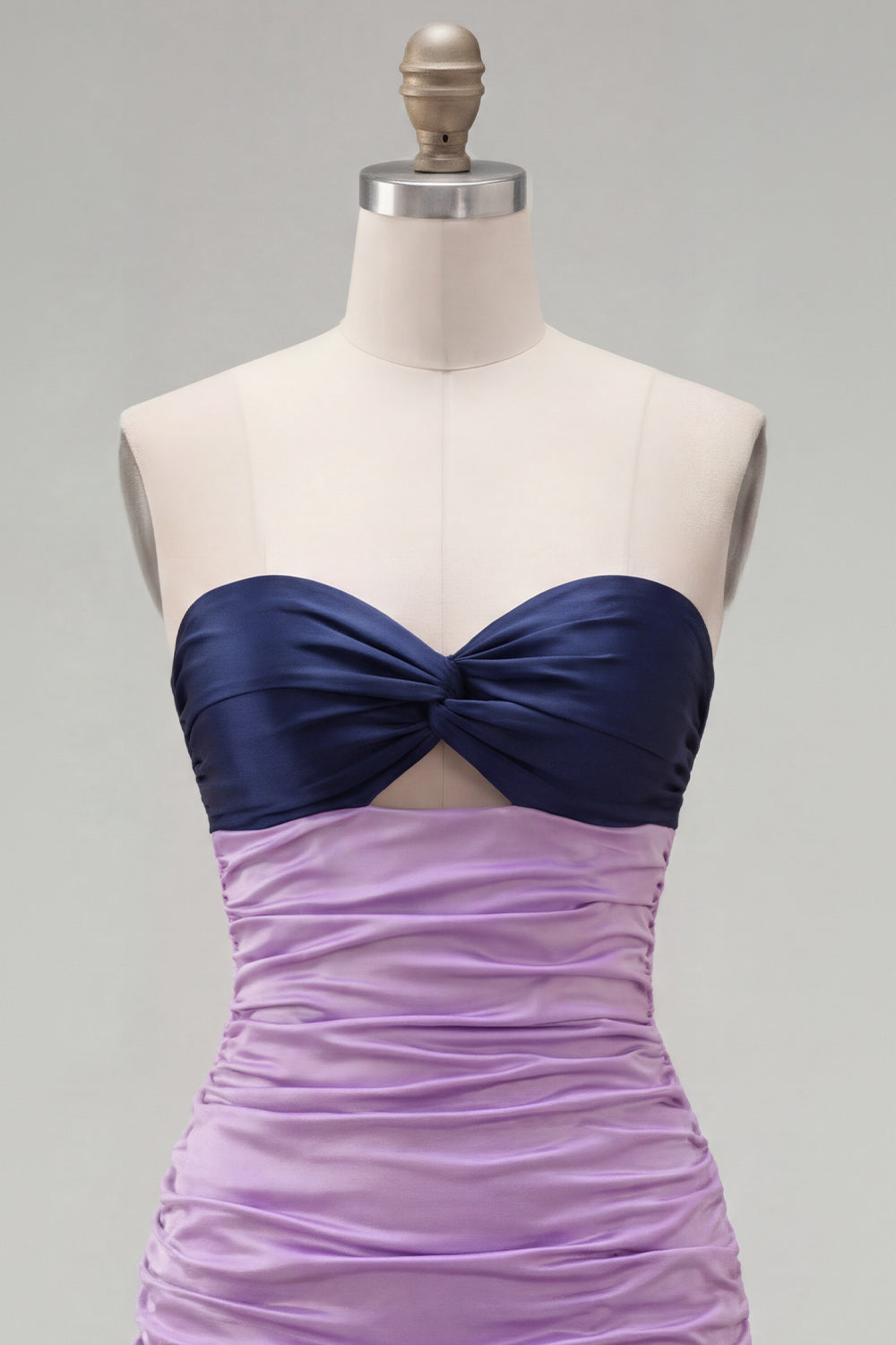 Pink Fuchsia Keyhole Color Block Short Tight Homecoming Dress