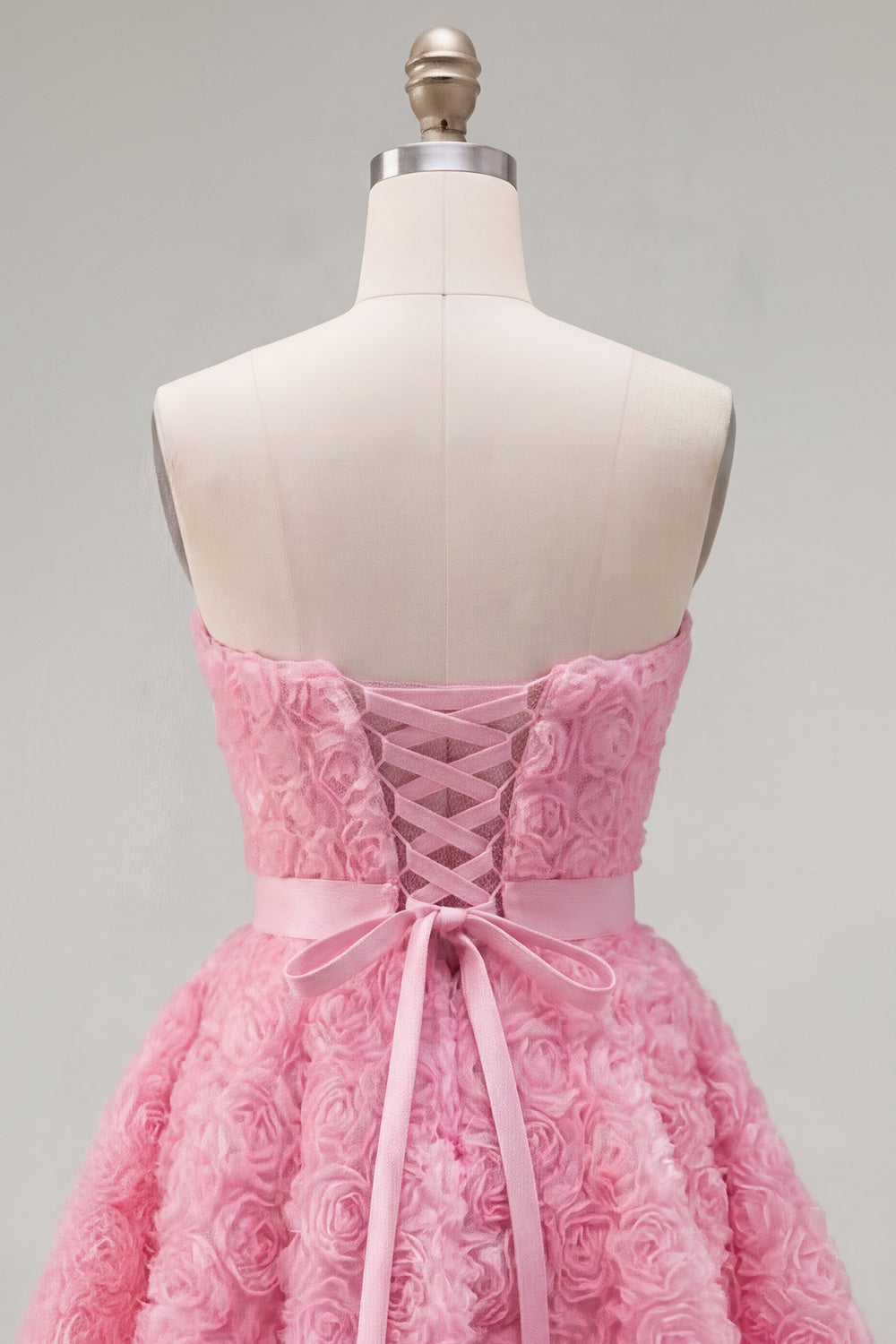 Pink A-Line Sweetheart Short Homecoming Dress with 3D Flowers