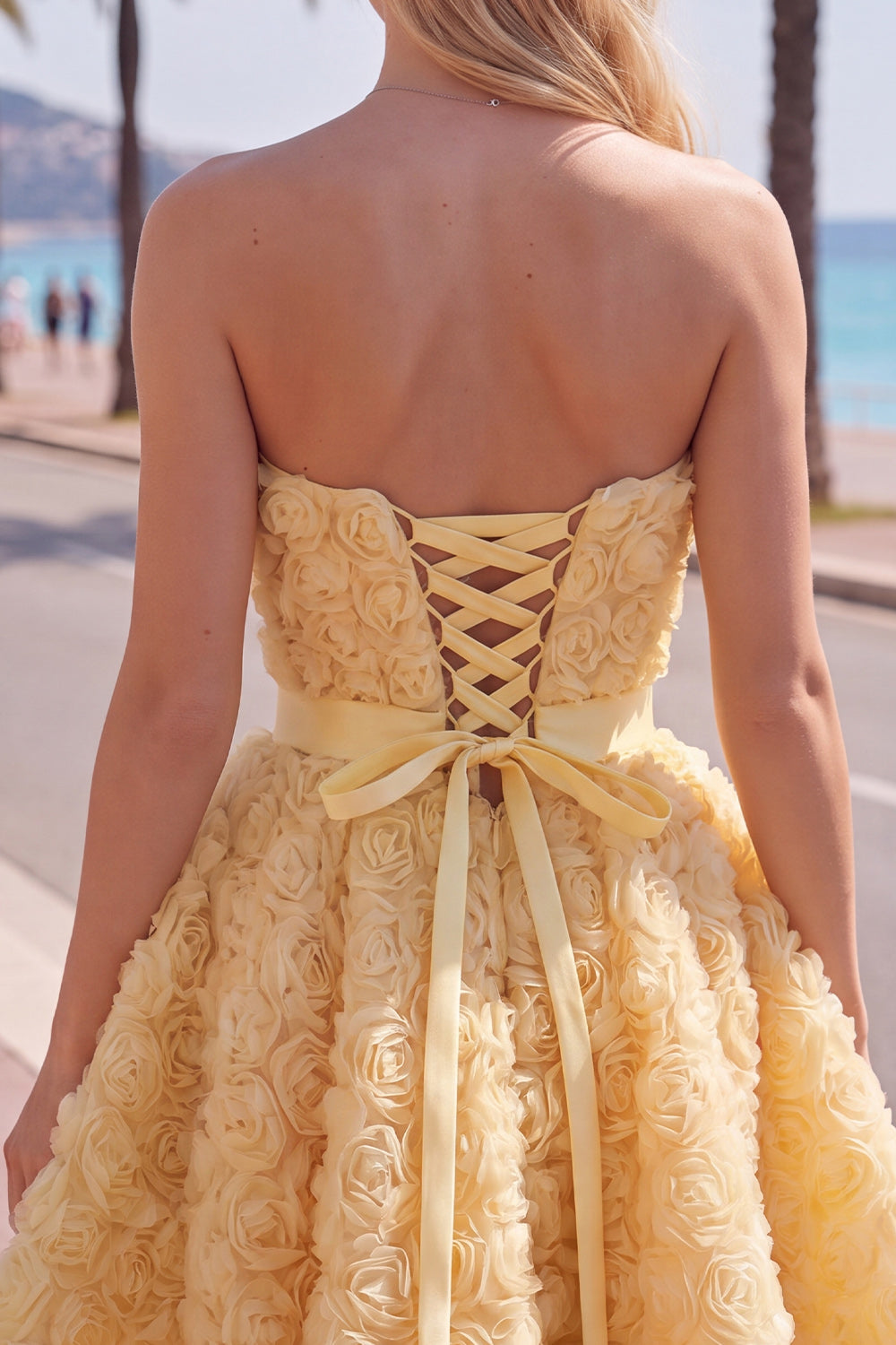 Pink A-Line Sweetheart Short Homecoming Dress with 3D Flowers
