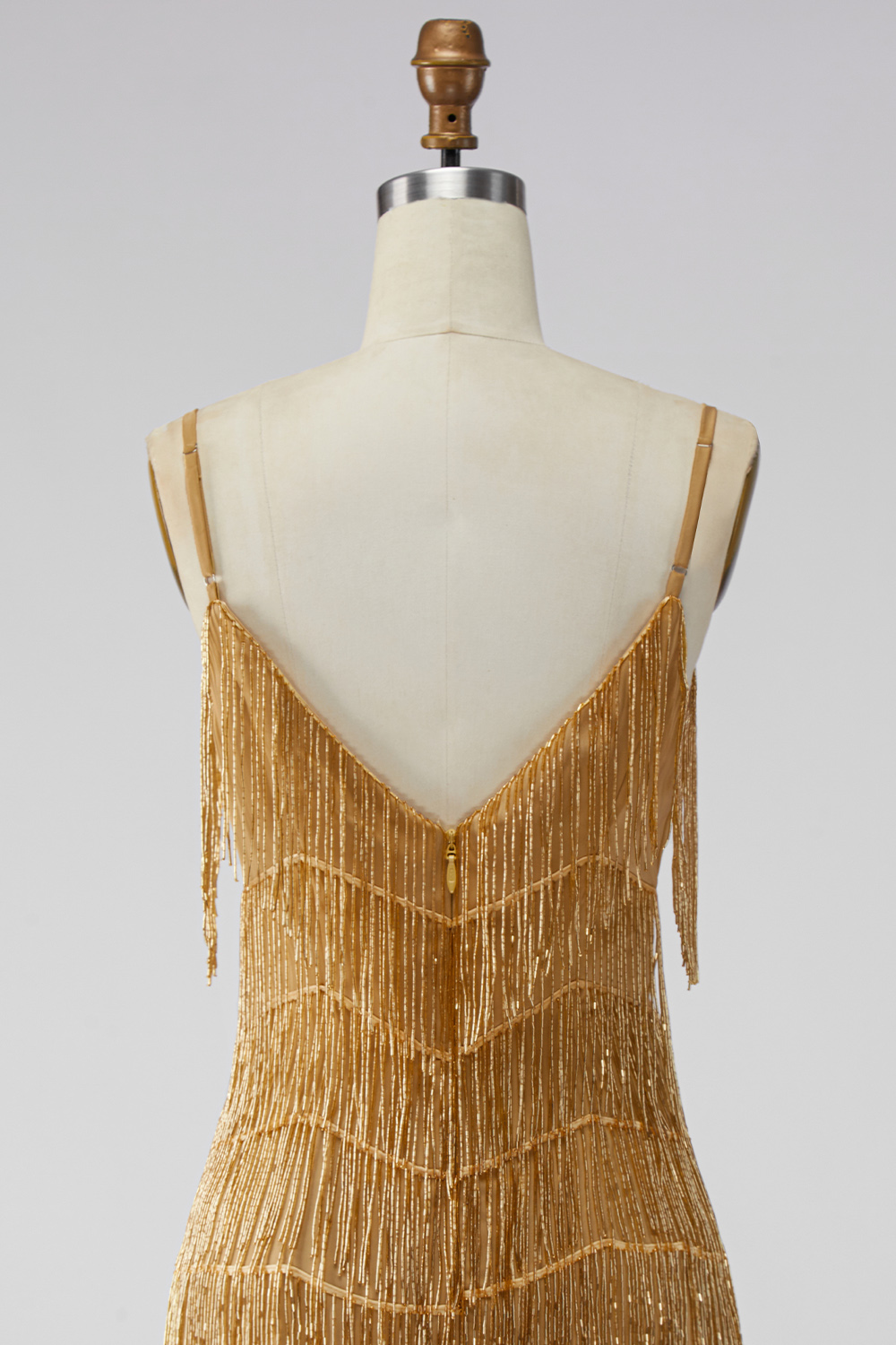 Sparkly Golden Tight Short Homecoming Dress with Fringes