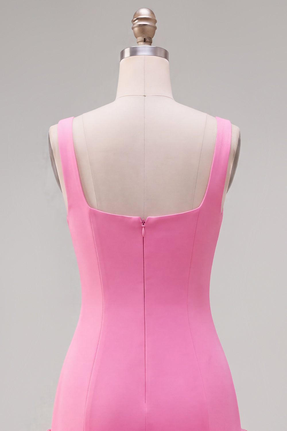 Mint Ruffled Tight Square Neck Short Homecoming Dress