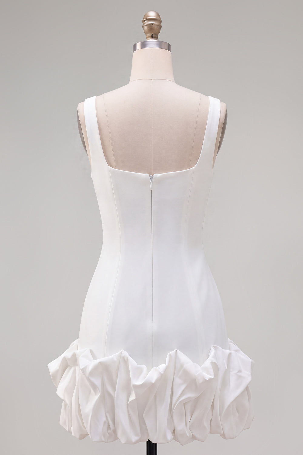 Mint Ruffled Tight Square Neck Short Homecoming Dress