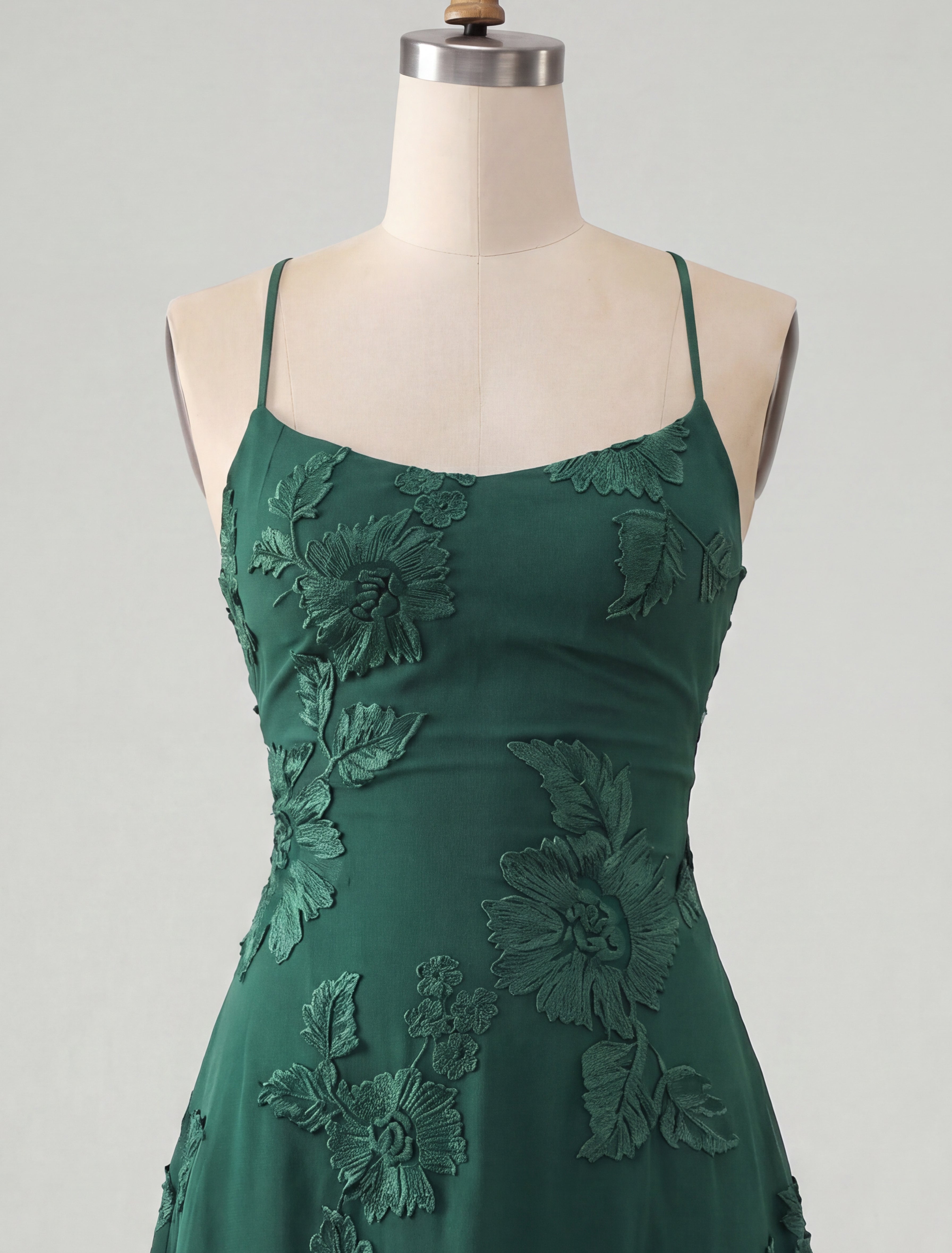 Floral Blue Spaghetti Straps A-Line Short Homecoming Dress