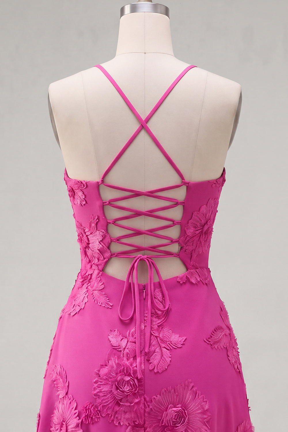 Floral Blue Spaghetti Straps A-Line Short Homecoming Dress