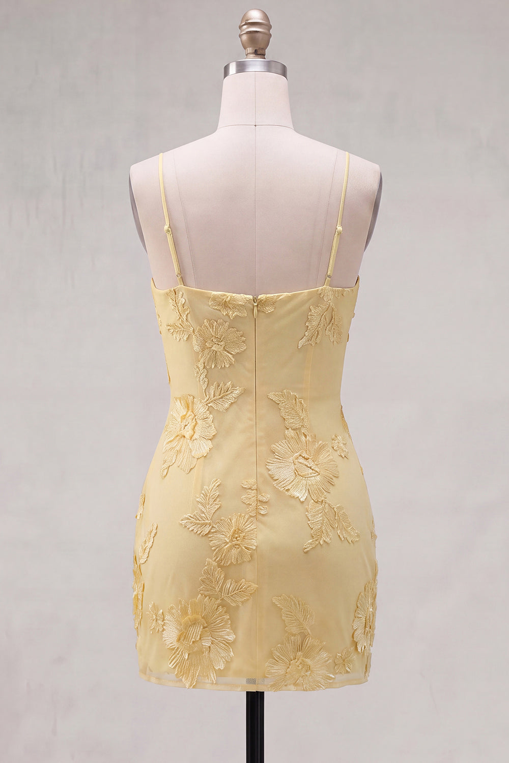 Pink Floral Cowl Neck Tight Short Homecoming Dress