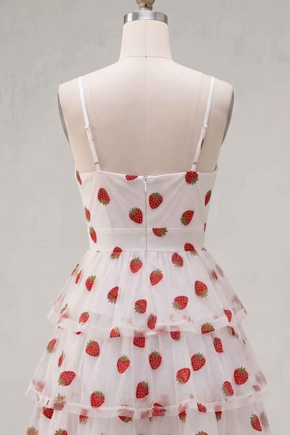 White Keyhole Printed A Line Ruched Tiered Short Homecoming Dress