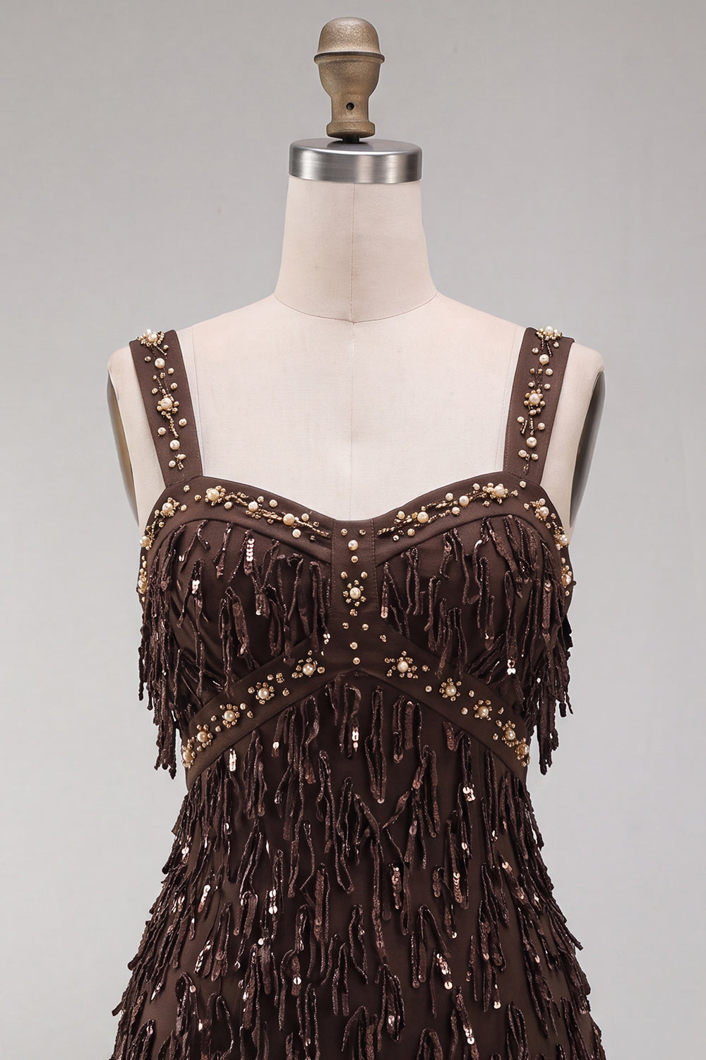 Fringed Yellow Tight Thick Straps Short Homecoming Dress with Beading
