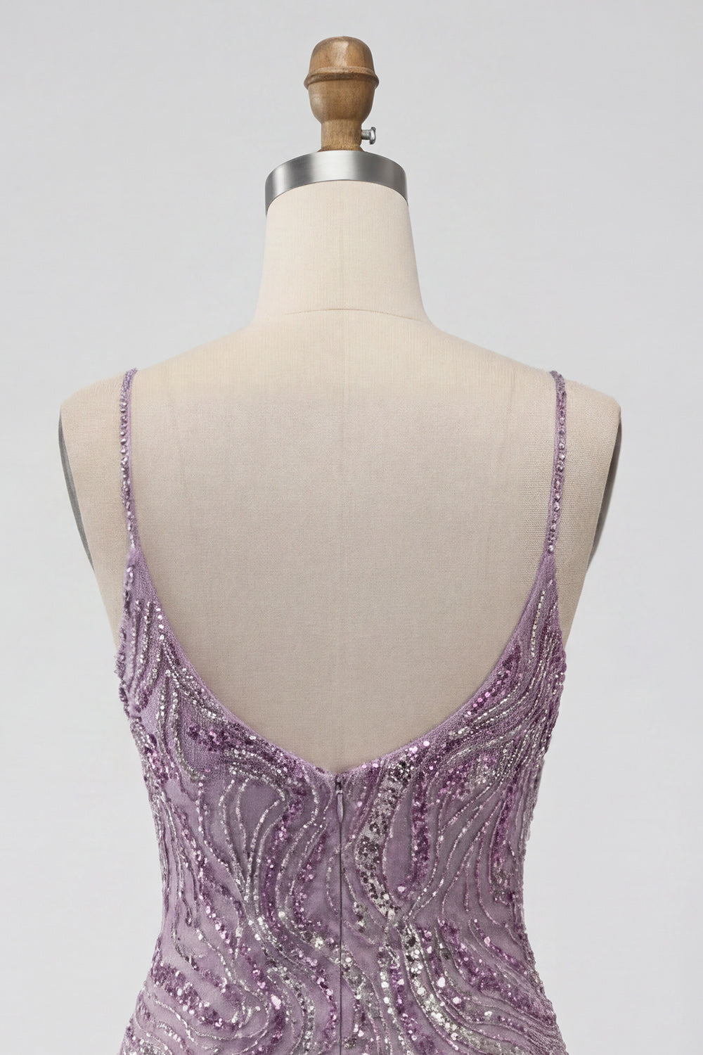Sparkly Lilac Beaded Tight Short Homecoming Dress