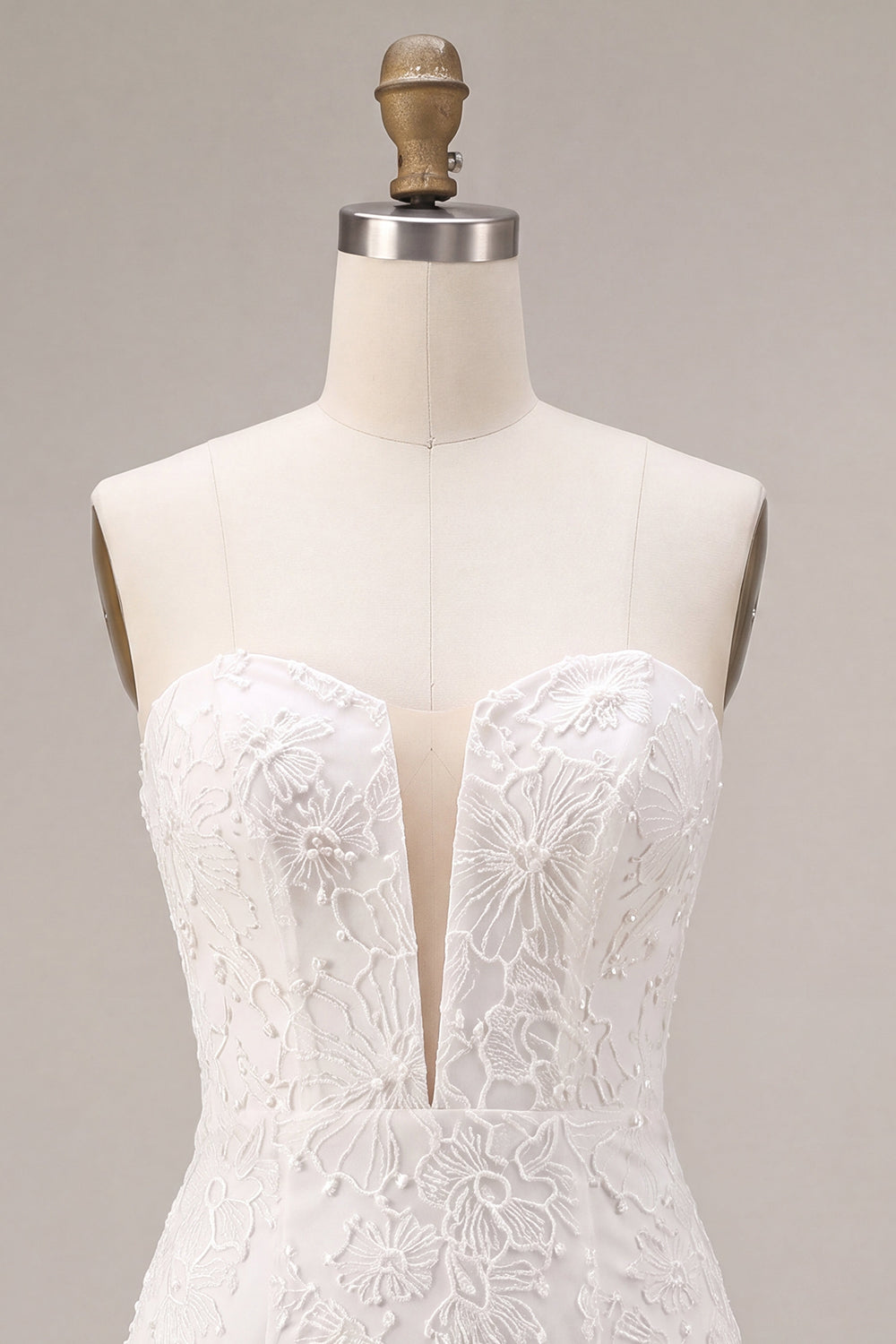 White Corset Lace Floral Sweetheart Tight Short Engagement Dress