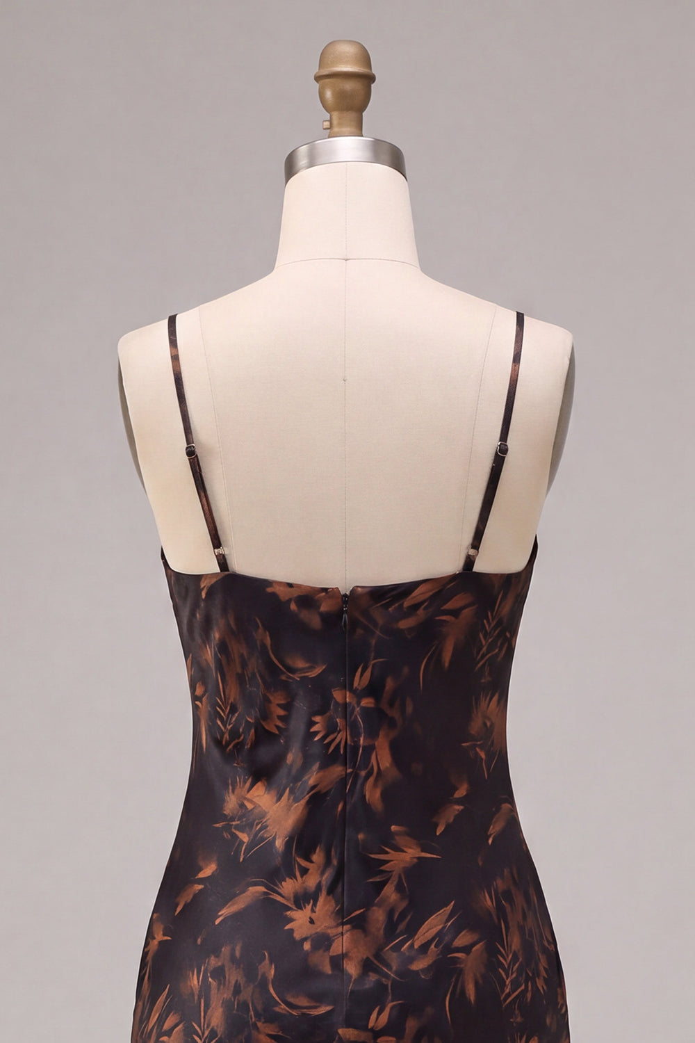Black Cowl Neck Floral Mermaid Long Formal Dress