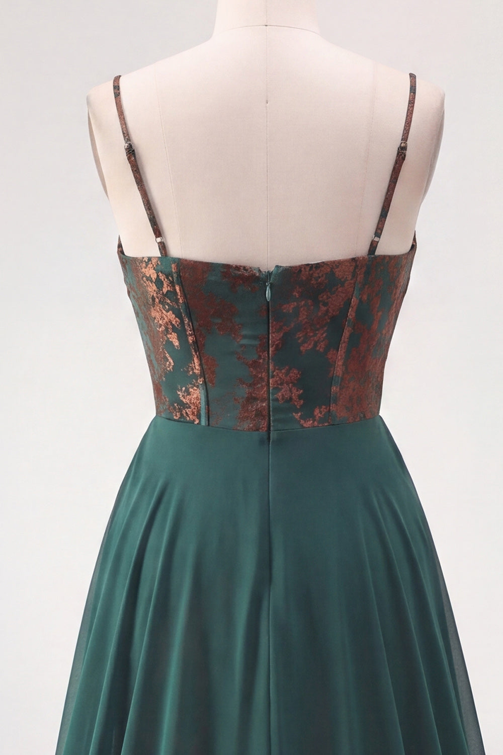 Corset Floral Dark Green Sheath Long Velvet Holiday Dress with Cape