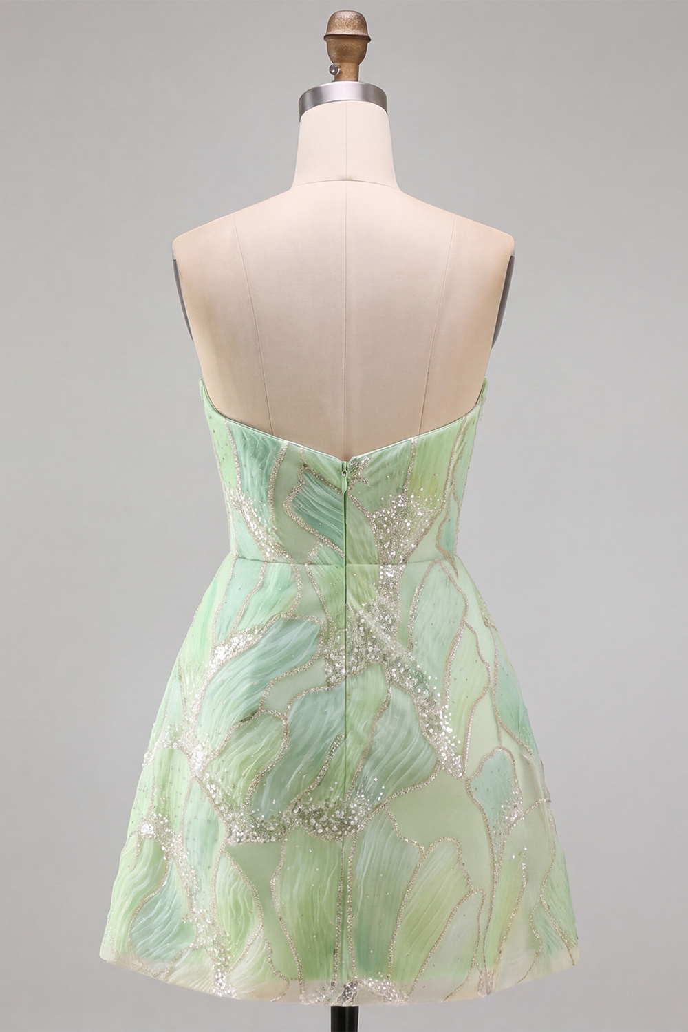 Sparkly Mint Green Sequin A-Line Sweetheart Short Homecoming Dress