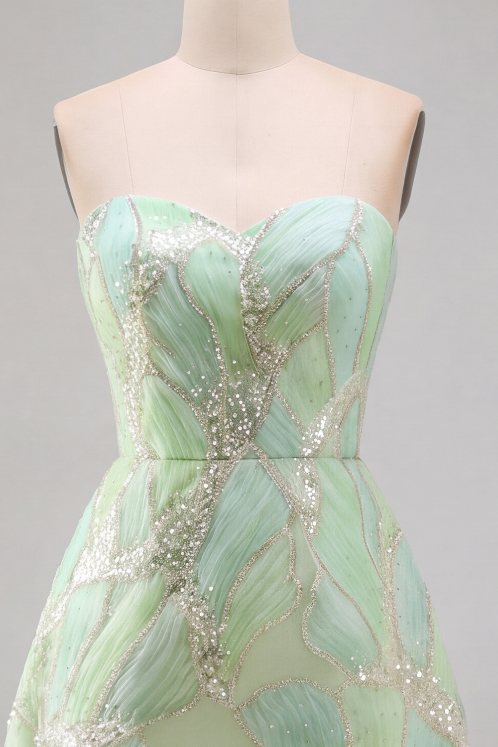 Sparkly Mint Green Sequin A-Line Sweetheart Short Homecoming Dress