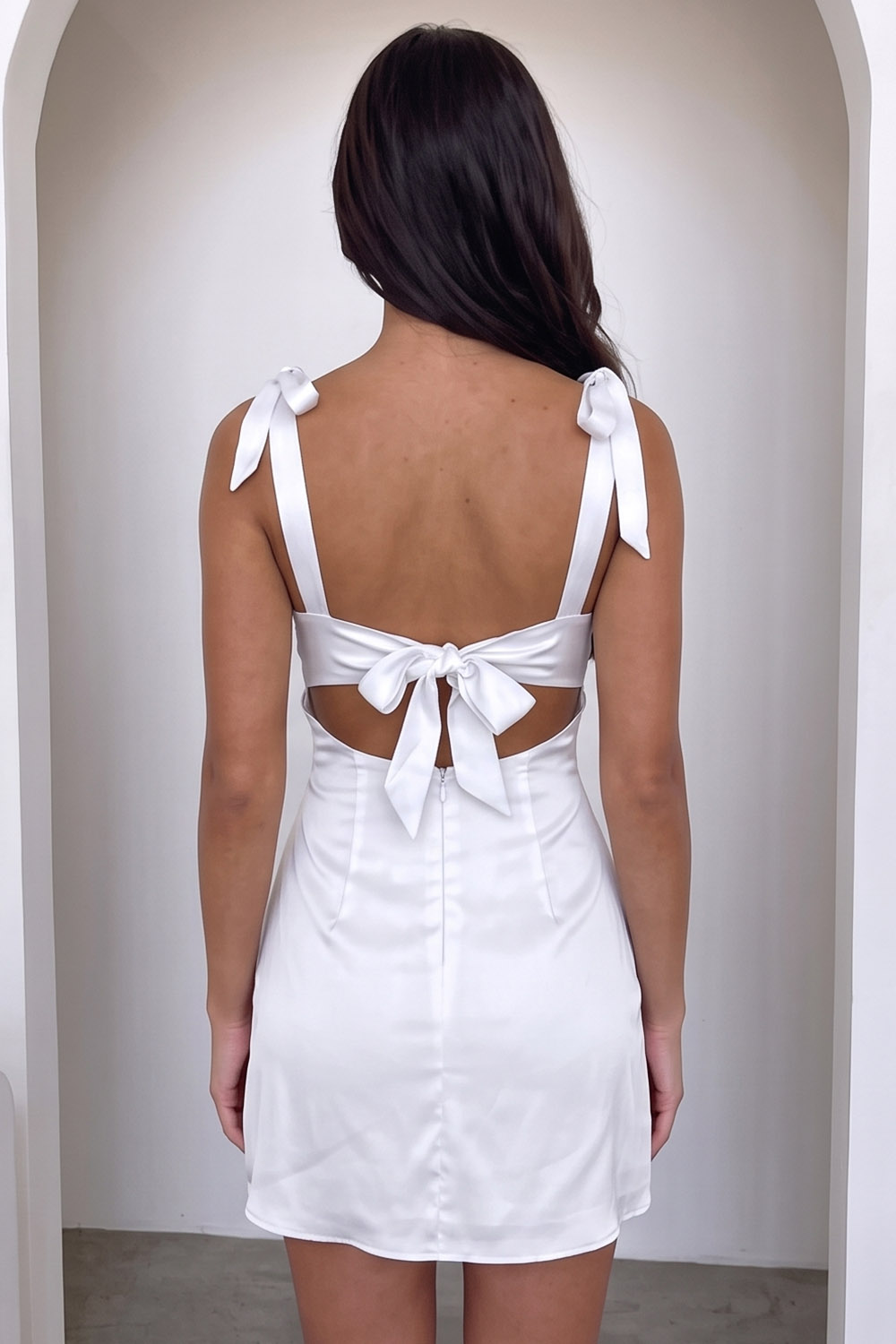 Light Yellow Bodycon Square Neck Short Homecoming Dress with Bow