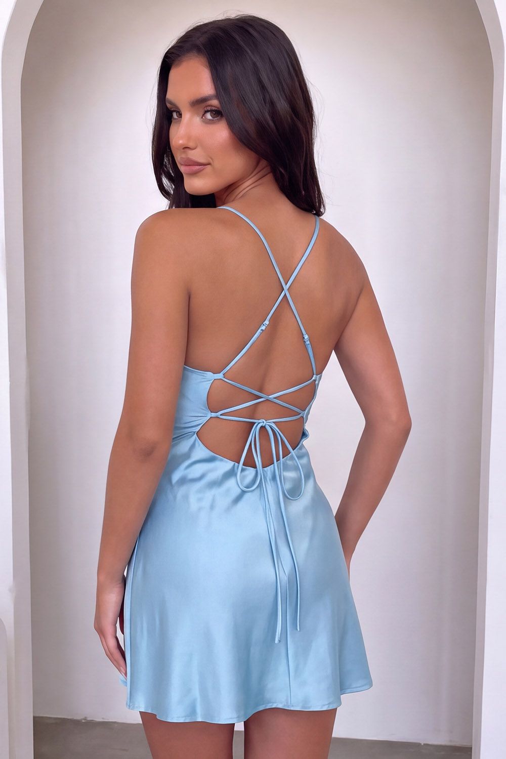 Burgundy Bodycon Spaghetti Straps Short Homecoming Dress