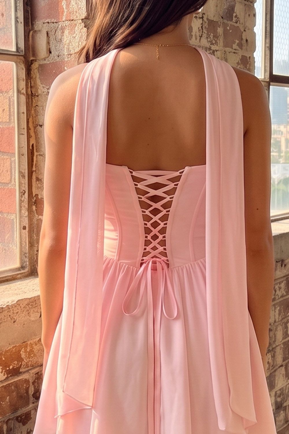 Pink Strapless Ruched A Line Short Homecoming Dress