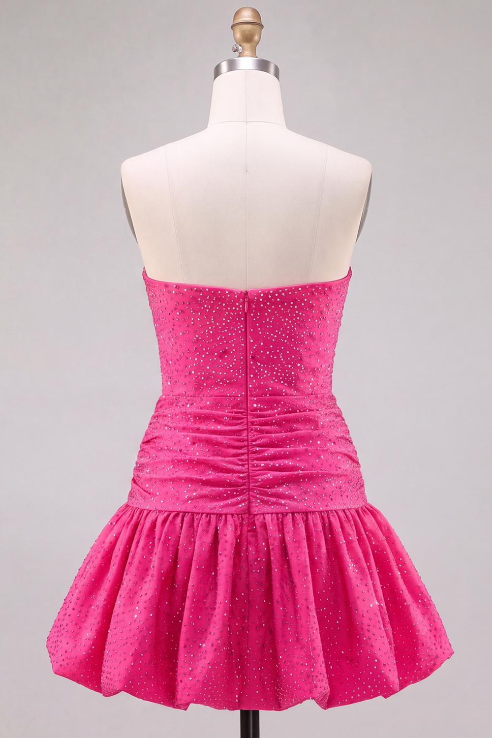 Fuchsia Bodycon Sweetheart Ruched Short Homecoming Dress