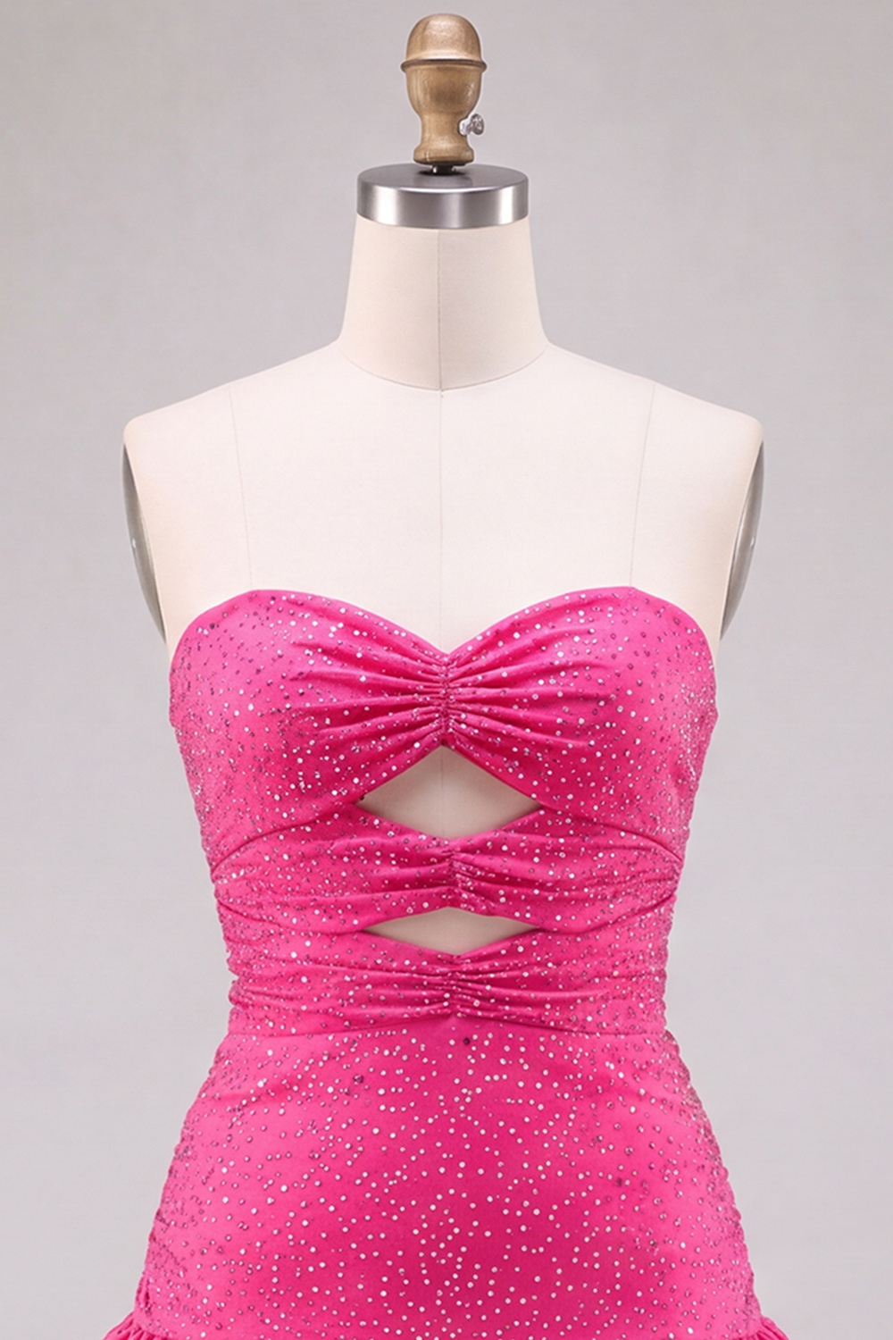 Fuchsia Bodycon Sweetheart Ruched Short Homecoming Dress