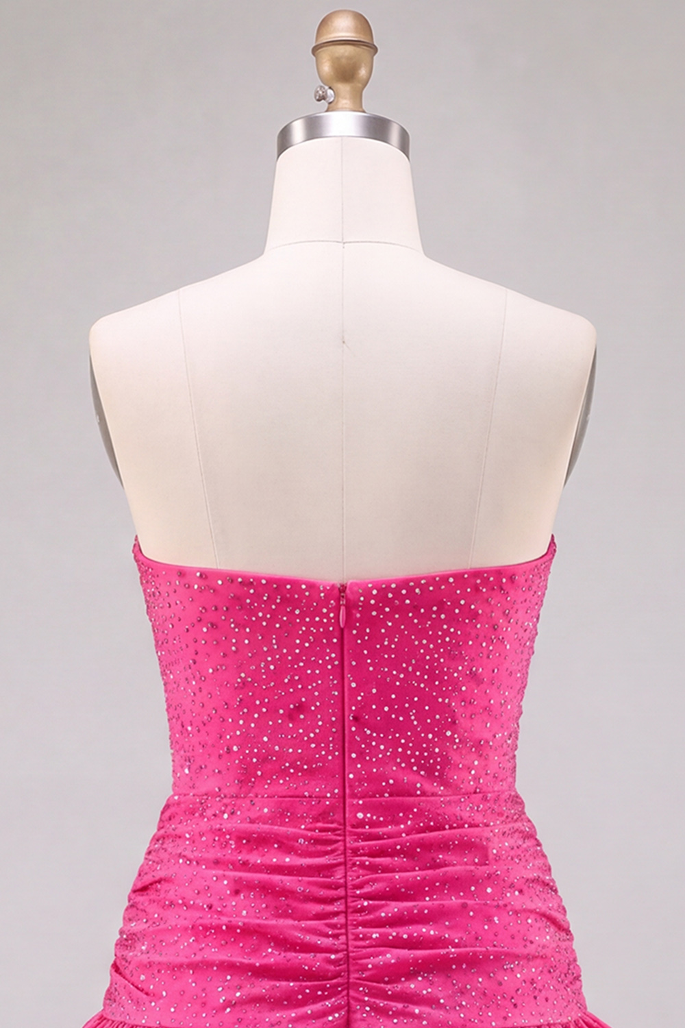Fuchsia Bodycon Sweetheart Ruched Short Homecoming Dress