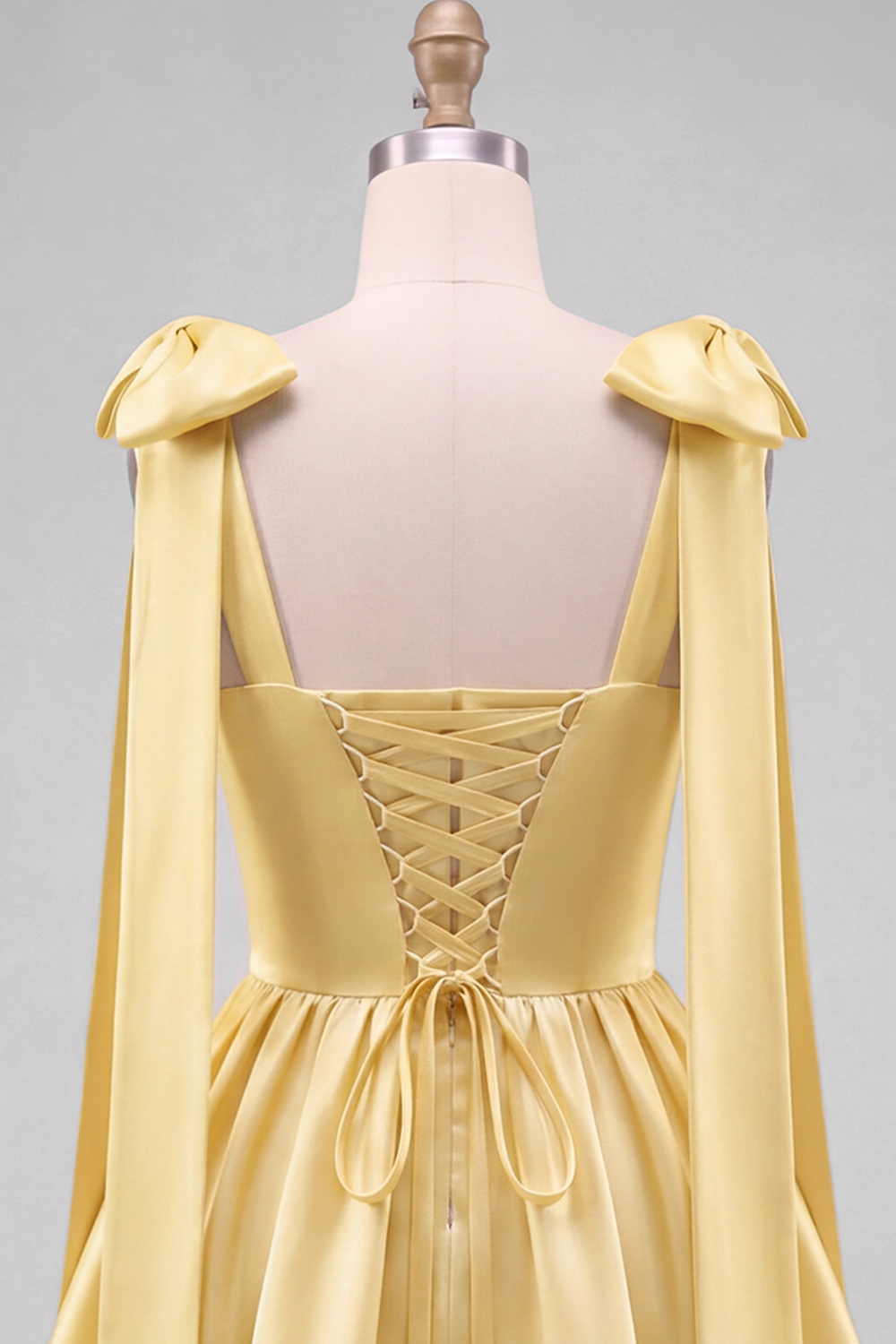 Daffodil A-Line Thick Straps Short Homecoming Dress with Bow