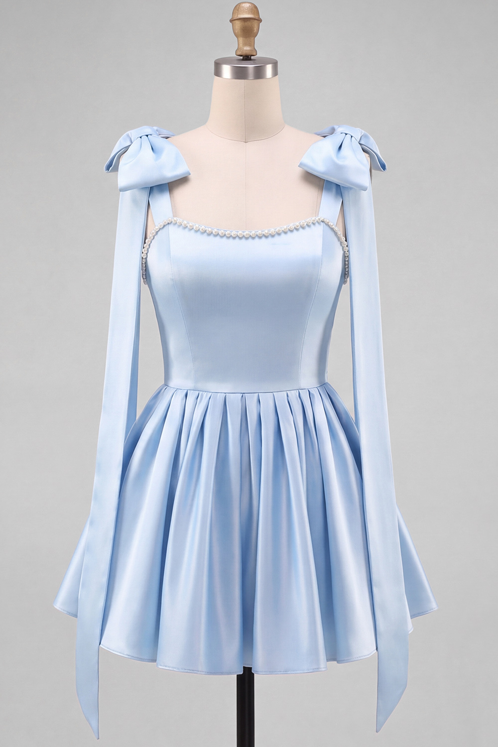 Daffodil A-Line Thick Straps Short Homecoming Dress with Bow