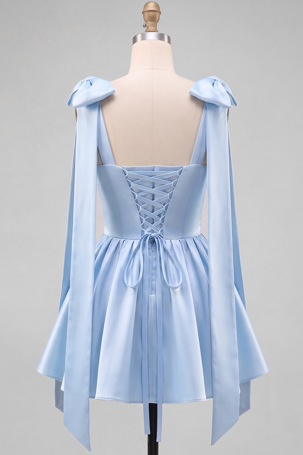 Daffodil A-Line Thick Straps Short Homecoming Dress with Bow