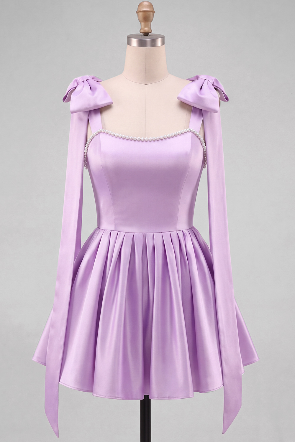 Daffodil A-Line Thick Straps Short Homecoming Dress with Bow