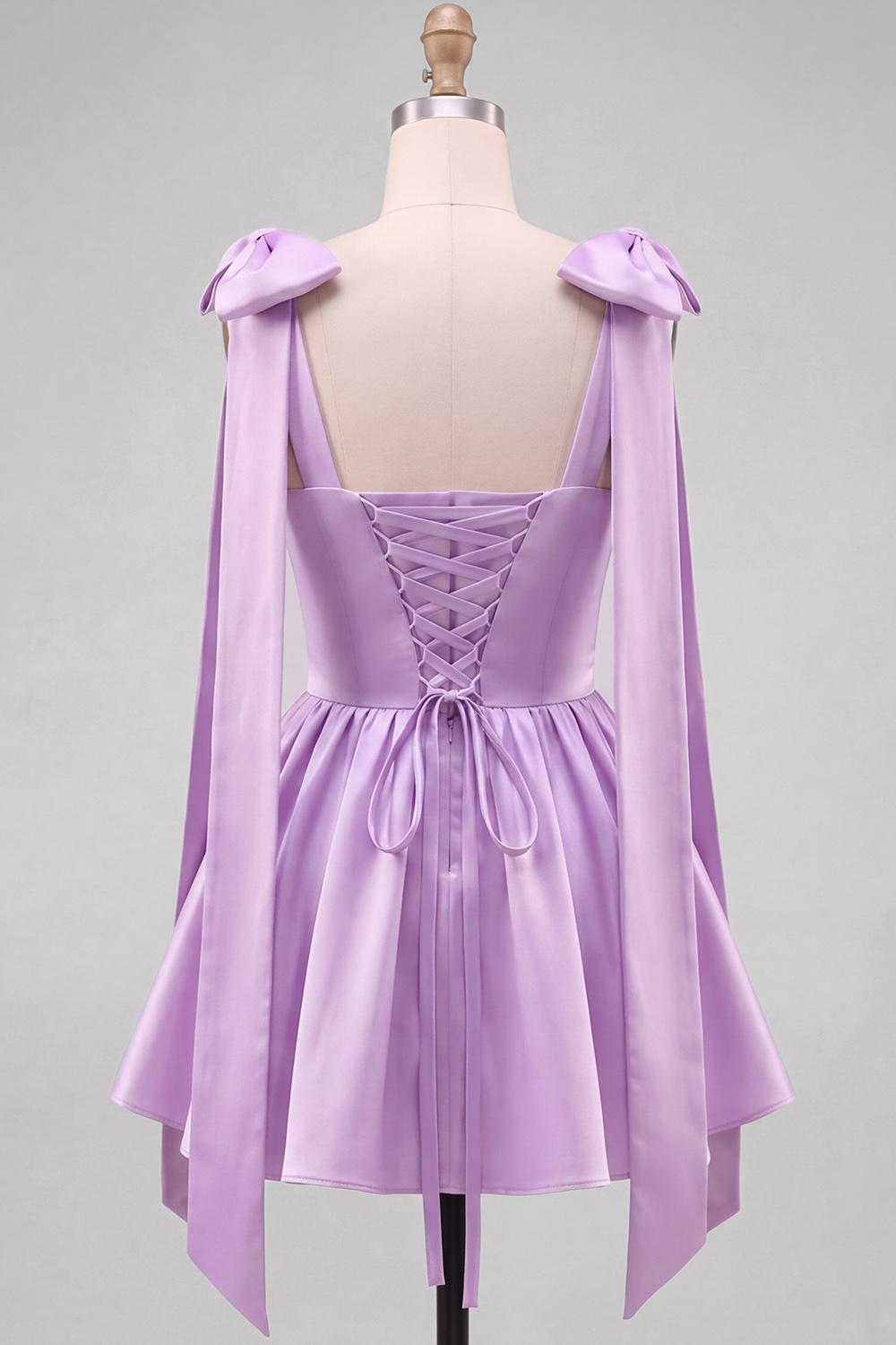 Daffodil A-Line Thick Straps Short Homecoming Dress with Bow
